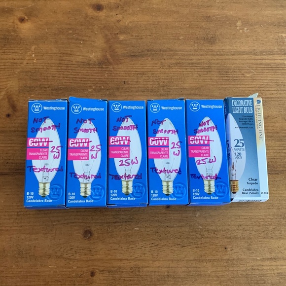 FINAL PRICE 💡 Set of 6 NEW 25w Candelabra Bulbs - Picture 4 of 4